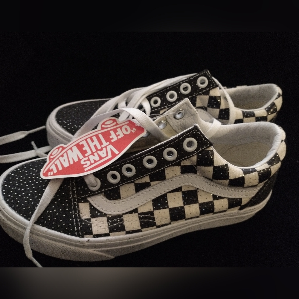 Vans glitter checkerboard sneaker